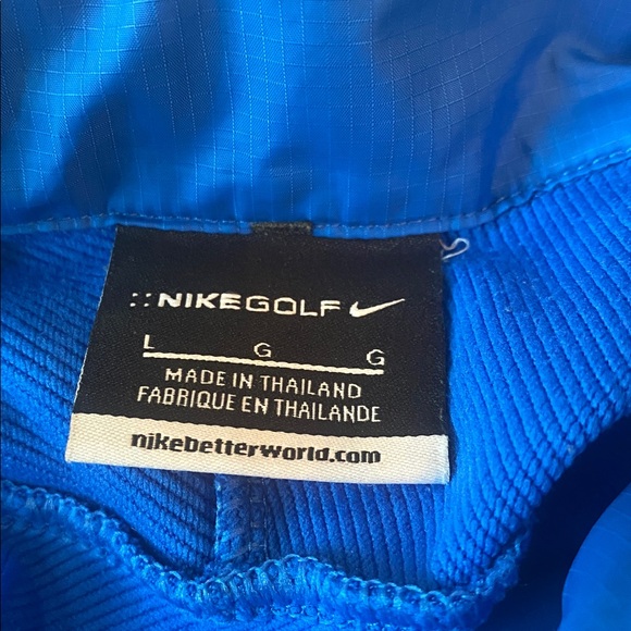 Nike Golf Blue Windbreaker 1/4 Zip Hidden Hood Men’s L - Picture 5 of 8